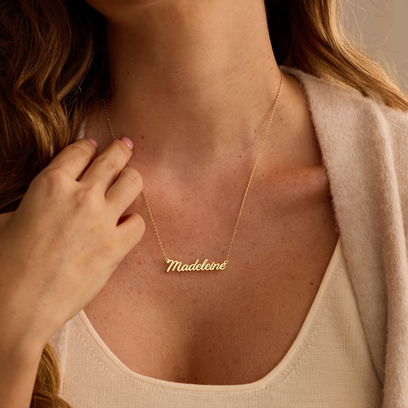 Custom Name Necklace Stainless Steel Jewelry, Personalized Choker